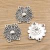 68 Accesorios de conexión de joyería de aleación DIY plata antigua conector poroso amuleto retro antiguo colgante hecho a mano