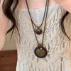 Collar Trenzado de Cuerda Estilo Retro Bohemio, Cadena Larga de Borla Estilo Chino Nuevo para Suéter, Cadena para Clavícula de Celebridad de Internet Inspirada en el Zen