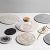 Posavasos para Mesa de Comedor Casual Estilo Escandinavo Esterilla Tejida Cuerda de Algodón Posavasos Aislante Anti-quemaduras Esterilla para Mesa de Comedor Posavasos Esterilla para Comedor del Hogar