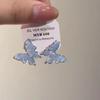 Blue Smart Butterfly ~ 2024 Nova Super Fairy Elegant Butterfly Series Brincos de Pérolas All-match Brincos de Nicho