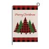 Bandeira de jardim xadrez vermelha de Natal nova bandeira de linho impressa decoração de pátio Amazon