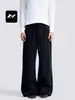 Calça Jogger Esportiva Simples Americana Fengmei Masculina Feminina Solta Estilo de Rua Rebite Cordão Elástico Caimento Larga Casual