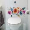 Variedad de Coloridas Flores Creativas Pegatinas para Inodoro Dormitorio Baño Decoración de Fondo Pegatinas de Pared Autoadhesivas Removibles Pvc