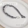 Bolso de Estilo Nuevo con Correa Tejida a Mano de Paracord, Correa de Muñeca Anticaída para Llevar, Tendencia Portátil de Cuerda Tejida Estilo Nuevo