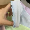 Calcetines de Algodón para Mujer de Primavera Temprana Color Sólido con Volantes de Longitud Media Importados de Dongdaemun Kikiya Corea Venta al por Mayor