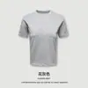Camiseta Deportiva Casual de Verano para Mujer, Estilo Americano, Algodón de Fibra Larga, Cuello Redondo, Manga Corta, Corte Ajustado