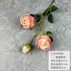Flor artificial de seda de rosa peônia de três cabeças para cerimônia de casamento, casa, decoração de Dia dos Namorados, buquê e arranjo decorativo