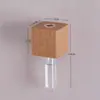 Dispositivo de Arreglo Floral de Madera Maciza, Dispositivo Creativo de Arreglo Floral con Tubo de Ensayo, Imán para Refrigerador, Portamensajes, Pegatina Magnética, Florero Hidropónico