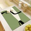 Tapete escurridor de agua para encimera de cocina, Tapete para fregadero para lavar platos, Tapete absorbente de secado rápido para barra de bar, Tapete de mesa aislante del calor