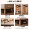 Gabinete de Zapatos de Madera Maciza Seleccionada Cuidadosamente para la Entrada del Hogar Nuevo Modelo 2026 Gabinete de Almacenamiento para Pasillo Estante de Zapatos Integrado Montado en la Pared para Escaleras