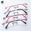 Armazones de Lentes sin Marco Grandes para Hombres y Mujeres, Adecuados para Profesionales de Negocios, Adolescentes y Estudiantes, Lentes sin Marco con Bordes Cortados en Diamante