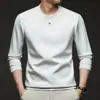 Sudadera de Manga Larga de Alta Calidad para Hombre Nueva Primavera y Otoño para Hombres Jóvenes y de Mediana Edad, Cuello Redondo, Holgada Casual Talla Grande Ropa para Hombre