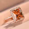 Anillo Geométrico Cao Shi Square para Mujer, Joyería Urbana Clásica de Estilo Lujoso Maduro, Anillos al por Mayor de Fabricante Estilo Ins