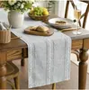 Mantel Rectangular, Stock Disponible, Cubierta de Mesa de Jacquard de Poliéster con Diseño Hueco y Patrón Tejido Decorativo, Múltiples Colores Disponibles para Decoración del Hogar del Comedor, Suministro Directo de Fábrica