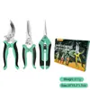 PH227 Set de Tijeras de Podar para Jardinería Tijeras Multifuncionales para Cortar y Recoger Frutas de Árboles de Jardín