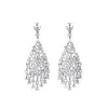 Brincos de Gota Full Diamond de Luxo Leve 2026 para Mulheres Agulha de Prata S925 Brincos Longos de Zircônia Moda Europeia e Americana Brincos de Alto Padrão