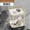 Mesa de Café Estilo Nuevo Mahjong, Estante para Tés, Estante de Almacenamiento para Mesa de Mahjong, Mesa Auxiliar Pequeña, Mesa de Té Móvil para Jugar Cartas en la Sala de Juegos