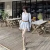Moda Outono 2026 Vestido Manga Longa Solto Gola Polo Feminino Novo Irregular Doce Cool Vestido Camisa Saia Curta Tendência