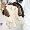 Invierno 2024 nuevo 200 kg chica gordita moda cuello alto largo algodón acolchado talla extra grande abrigo cálido para mujer 5463