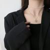 Collar sencillo de perlas de imitación para mujer, estilo dulce y frío, de doble capa, con avatares, suministro directo de fábrica.