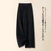Pantalones de Pierna Ancha de Lana y Acetato para Mujer Invierno Cintura Alta Sueltos Moda para Dama Pantalones de Pierna Recta Estrechos 2026 Pantalones Casuales para Mujer