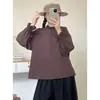 Coleção Primavera 2026 Estilo Japonês Fresco e Simples Gola Alta Renda Cardigã Feminino com Vários Botões Manga Longa Camisa Atacado