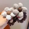 Goma para el pelo con lazo de tela para niñas, Banda elástica vintage de lunares y flores, Alta elasticidad, Suave con el cabello, Accesorio diario para el cabello de bebé