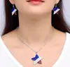 Pendientes de Estrella con Pedrería del Día de la Independencia Americana Adornos para Orejas de Estrella de Cinco Puntas Completamente Diamantados Europeos y Americanos Accesorios para Fiestas Festivas Venta al por Mayor