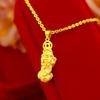 Europa e os Estados Unidos loja de ouro pingente de moda transfronteiriça 1:1 sólido jateamento de homens e mulheres lucky brave casal tamanho pingente