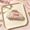 Grampo de Garra Xadrez Floral Doce Primavera/Verão com Laço Clip de Tubarão para Coque na Nuca Clip para Rabo de Cavalo de Férias Acessórios de Cabelo