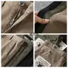 Pantalones de Trabajo Retro Americanos de Primavera y Otoño Bolsillos Individuales con Botón Pierna Recta No Elástica Deportivos Resistentes al Desgaste Pantalones de Trabajo Casuales para Hombre Hombres