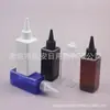 Frasco Quadrado com Boca Afunilada 150ml Marrom Frasco para Óleo Essencial Frasco para Loção 150 Tampa Afunilada Transparente Frasco Quadrado Frasco Preto para Líquido Medicinal Frasco para Óleo