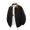 Jaqueta Retro Japonesa Masculina 2025 Primavera e Outono Nova Tendência Versátil Solta Casual Color-Block Lapela Jaqueta de Trabalho