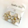 Pendientes de Acero Inoxidable con Forma de Gota de Aceite de Venta Caliente Transfronteriza Europeos y Americanos para Mujer, Versátiles, Modernos, Personalizados, Simples y Tendencia, Pendientes de Acero de Titanio al por Mayor