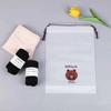 Toalla limpiadora toalla de algodón suave bolsa de cuerda bolsa de cuerda esmerilada eva bolsa de plástico pe bolsa de embalaje para toalla de lavado en stock