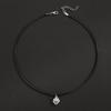 Conjunto de tres piezas de alta gama para mujer, con collar, pulsera, anillo y hojas de fresa y cereza de acrílico.