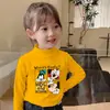 Y2028# camiseta de manga larga versátil de otoño para niñas, nueva camiseta interior, camiseta de manga larga para niñas y niños, chaqueta versión coreana
