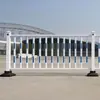 Barandilla de Separación Peatonal y Vehicular para Carreteras Urbanas Barrera de Aislamiento de Tráfico Azul y Blanco Valla Protectora para Aceras Municipales Por Dibujo