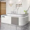 Mostrador de caja recepción barra mostrador de pago mesa tienda esquina curva pequeña salón de belleza tienda de conveniencia mesa de tienda