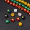 Ágata de Cinco Elementos Cuentas Madera Dorada Agua Fuego Tierra Cuentas Bagua Pulsera DIY Collar Accesorios de Joyería Semi-Terminados Venta al por Mayor