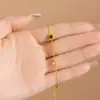 Pulseira de Prata Esterlina S925 Retrô de Alta Qualidade com Zircônia Redonda Esmeralda para Mulheres Fashionável Elegante Simples Versátil Joia de Mão para Mulheres