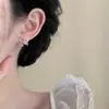 Presilhas de Orelha Estilo Coreano Sem Furo, Brincos com Design Estiloso para Mulheres, Presilhas de Osso da Orelha com Borboleta e Pérola de Franja Longa, Alto Padrão