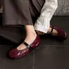 Zapatos Mary Jane súper suaves de piel de vaca que aumentan la altura, otoño 2026, tacón bajo de cuña, puntera redonda, hebilla de cuero genuino, suela suave, zapatos para mujer