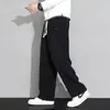 Calça de Veludo Cotelê para Homens, Nova Calça de Moletom Esportiva Outono e Inverno, Marca da Moda, Perna Larga, Solta, Versátil Casual Longa