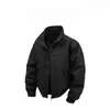 Nueva Marca de Moda Otoño e Invierno Chaqueta Básica Simple con Cuello Alto para Hombre Holgada Casual Chaqueta de Piloto Deconstruida