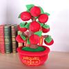 Flores de Año Nuevo Florecen y Ricos Adornos del Festival de Primavera Tela Decorativa Árbol de Flor de Durazno Árbol de Kumquat en Maceta Escena de Diseño Artículos de Año Nuevo