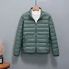 Jaqueta puffer de borracha curta de inverno nova roupa pai-filho uma família de três jaqueta de plumas leve casaco para meninos e meninas moda