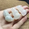 Colgante de Joyería para Orejas de Jade Verde Natural de Tianshan de Xinjiang, Colgante de Jade Lindo con Forma de Gato para Niñas, En Stock