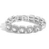 Hip Hop Europeu e Americano Full Diamond 13mm Wide Square Diamond Colar Diamond Candy Cuban Chain Quartet Diamond Hip Hop Colar Masculino