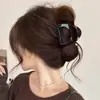 Presilha de cabelo fofa e elegante para cabelos grossos, tamanho grande, pinça de tubarão em formato de coração com franjas, presilha de garra com laço vintage